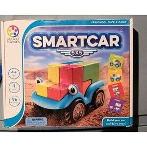 SmartGames Smart Car 5X5 Logic Game and Toy Car for Kids Ages 4 and Up
